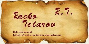 Racko Telarov vizit kartica